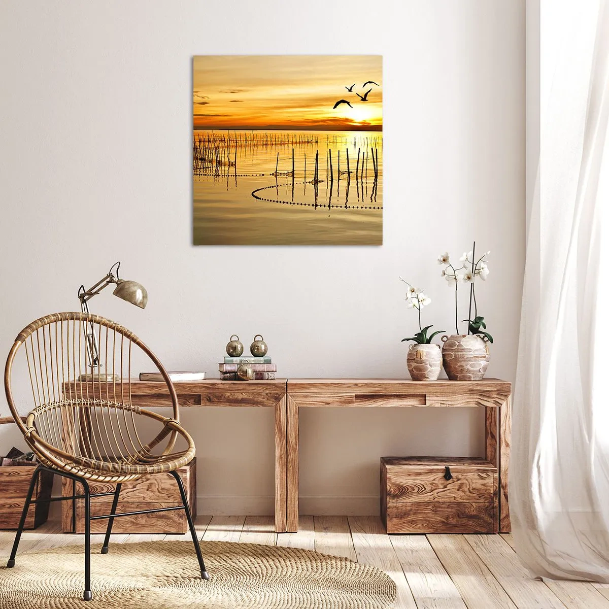 Obraz na plátně - Na rybolovu - 70x70 cm