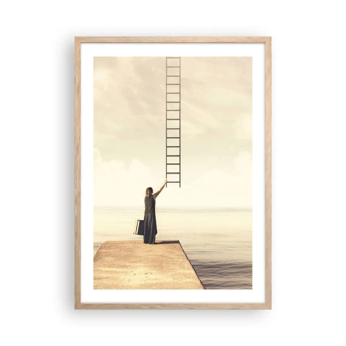 Plakát v rámu světlý dub - Magická cesta - 50x70 cm