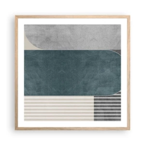 Plakát v rámu světlý dub - Kompozice na úrovni - 60x60 cm