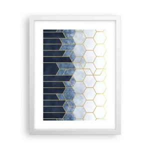 Plakát v bílém rámu - Kompozice v synkopickém rytmu - 30x40 cm