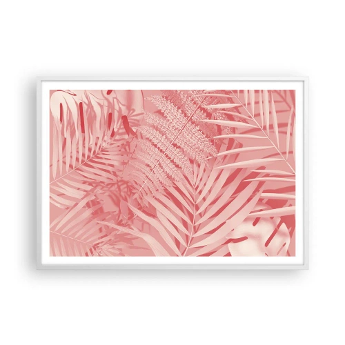Plakát v bílém rámu - Růžový koncept - 100x70 cm