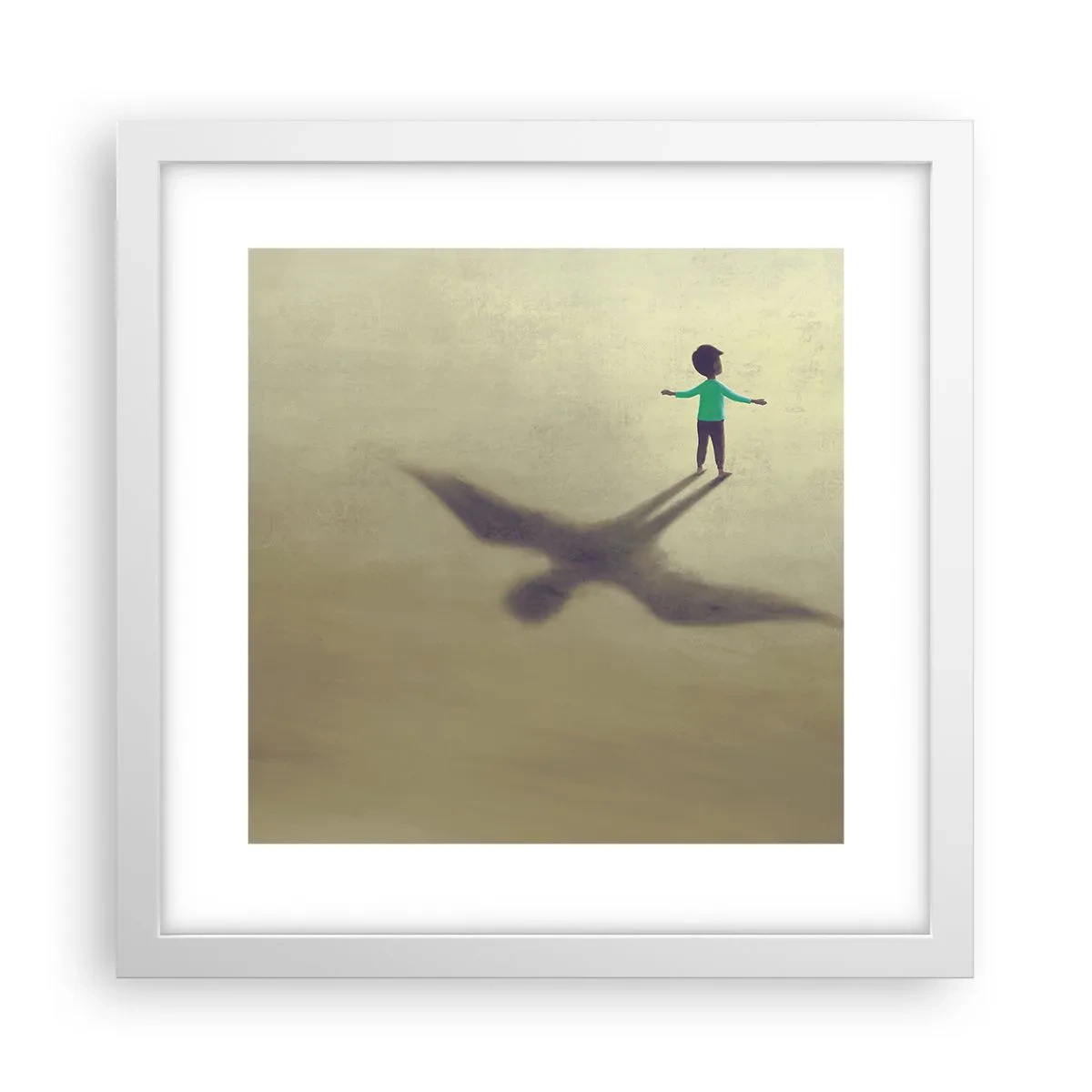 Plakát v bílém rámu - Hrdina budoucnosti - 30x30 cm