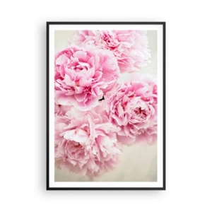 Plakát v černém rámu - V růžovém přepychu - 70x100 cm