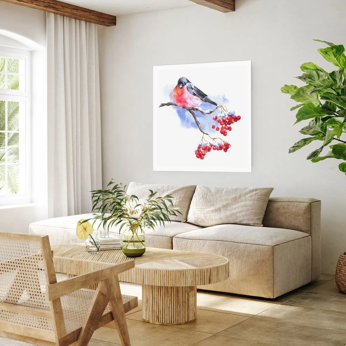 Plakát - Barevná zima - 60x60 cm