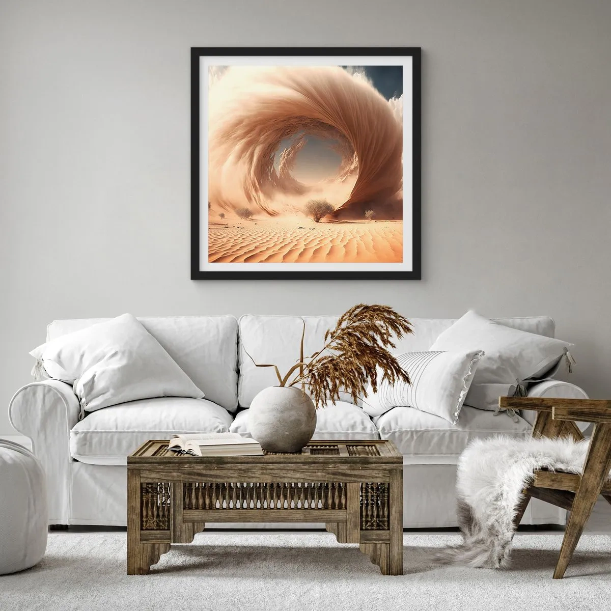 Plakát v černém rámu - Otevřený portál - 60x60 cm