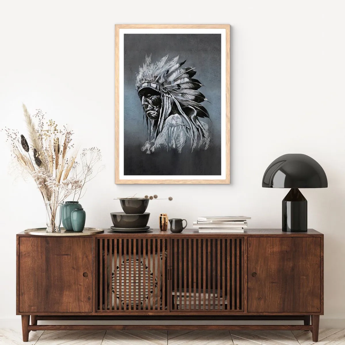 Plakát v rámu světlý dub - Návrat k základům - 61x91 cm