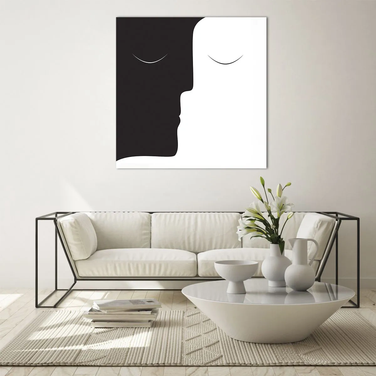 Obraz na skle - Jednota protikladů - 70x70 cm