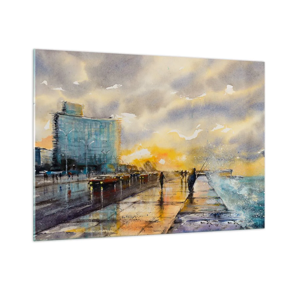Obraz na skle - Život na pobřeží - 100x70 cm