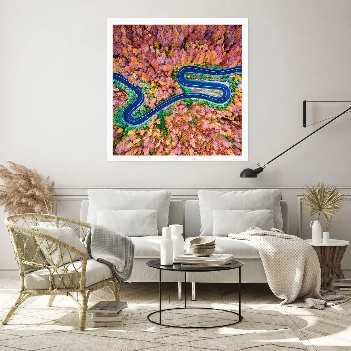 Plakát - Klikatá cesta lesem - 40x40 cm