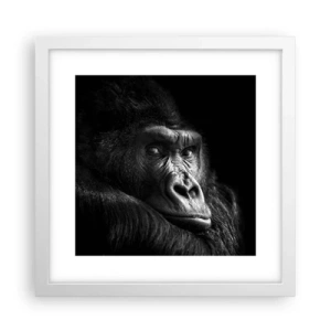 Plakát v bílém rámu - Na co tak koukáš? - 30x30 cm