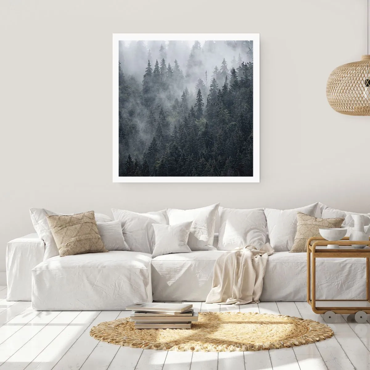 Plakát - Lesní svítání - 40x40 cm