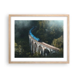 Plakát v rámu světlý dub - Přitažlivost přírody - 50x40 cm