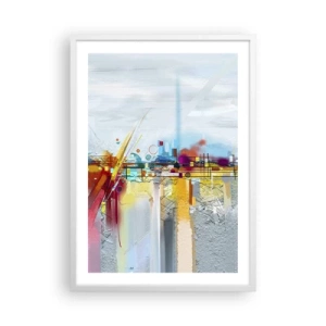 Plakát v bílém rámu - Most radosti nad řekou života - 50x70 cm
