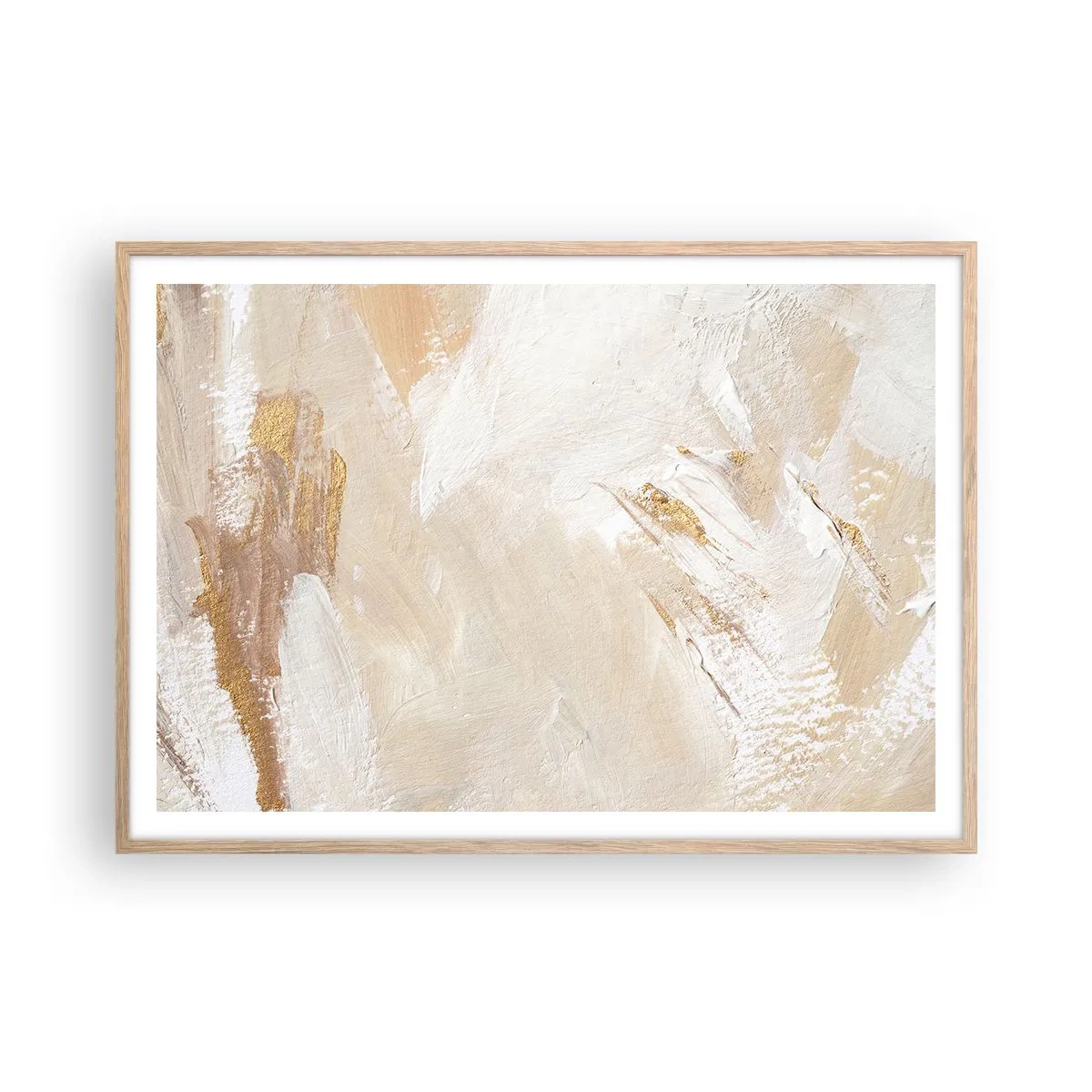 Plakát v rámu světlý dub - Pastelová kompozice - 100x70 cm