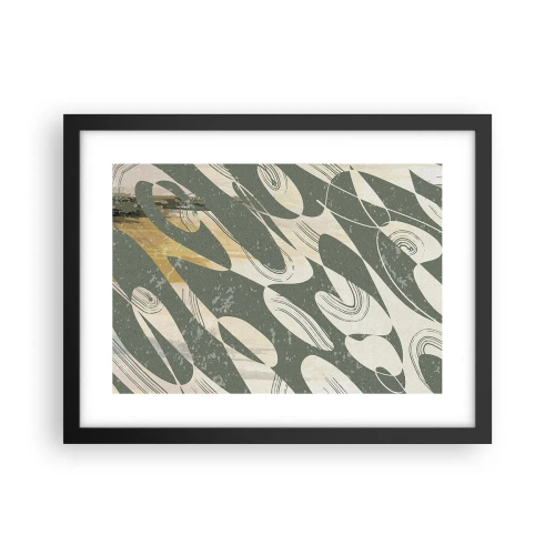Plakát v černém rámu - Rytmizovaná abstrakce - 40x30 cm