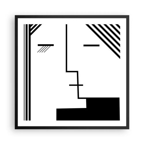 Plakát v černém rámu - Prostě polibek - 60x60 cm