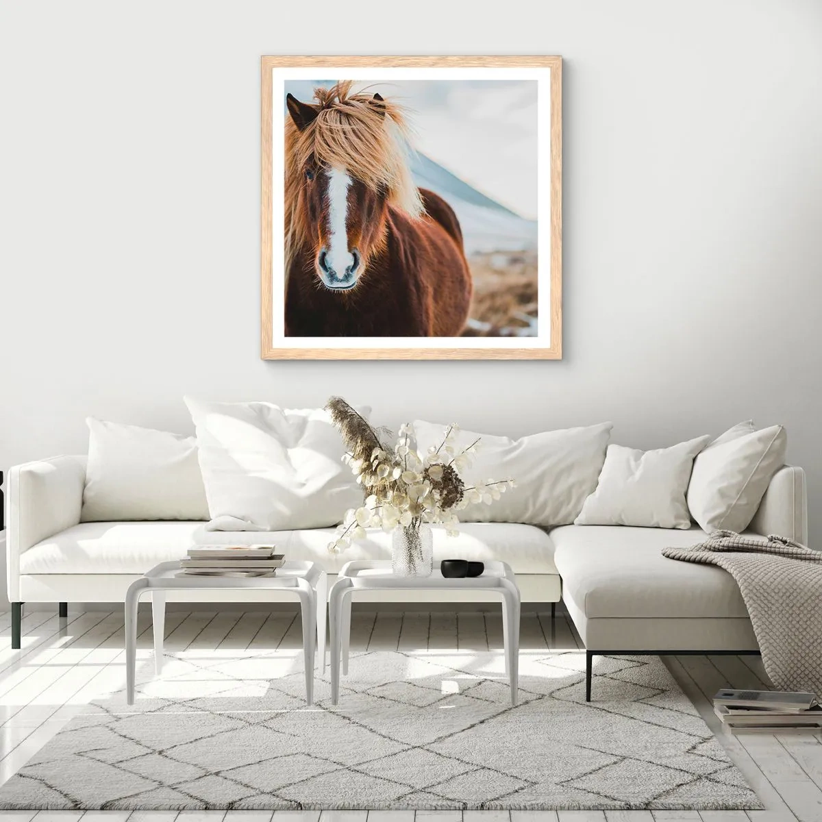 Plakát v rámu světlý dub - Cítíš svobodu? - 60x60 cm