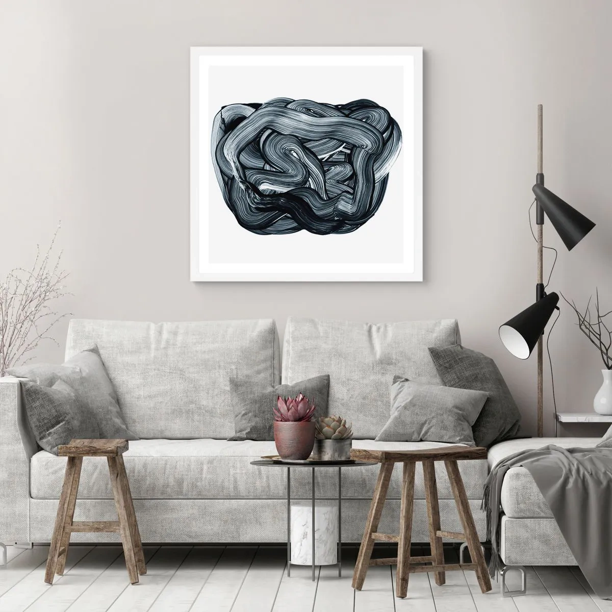 Plakát v bílém rámu - Není to tak jednoduché - 60x60 cm