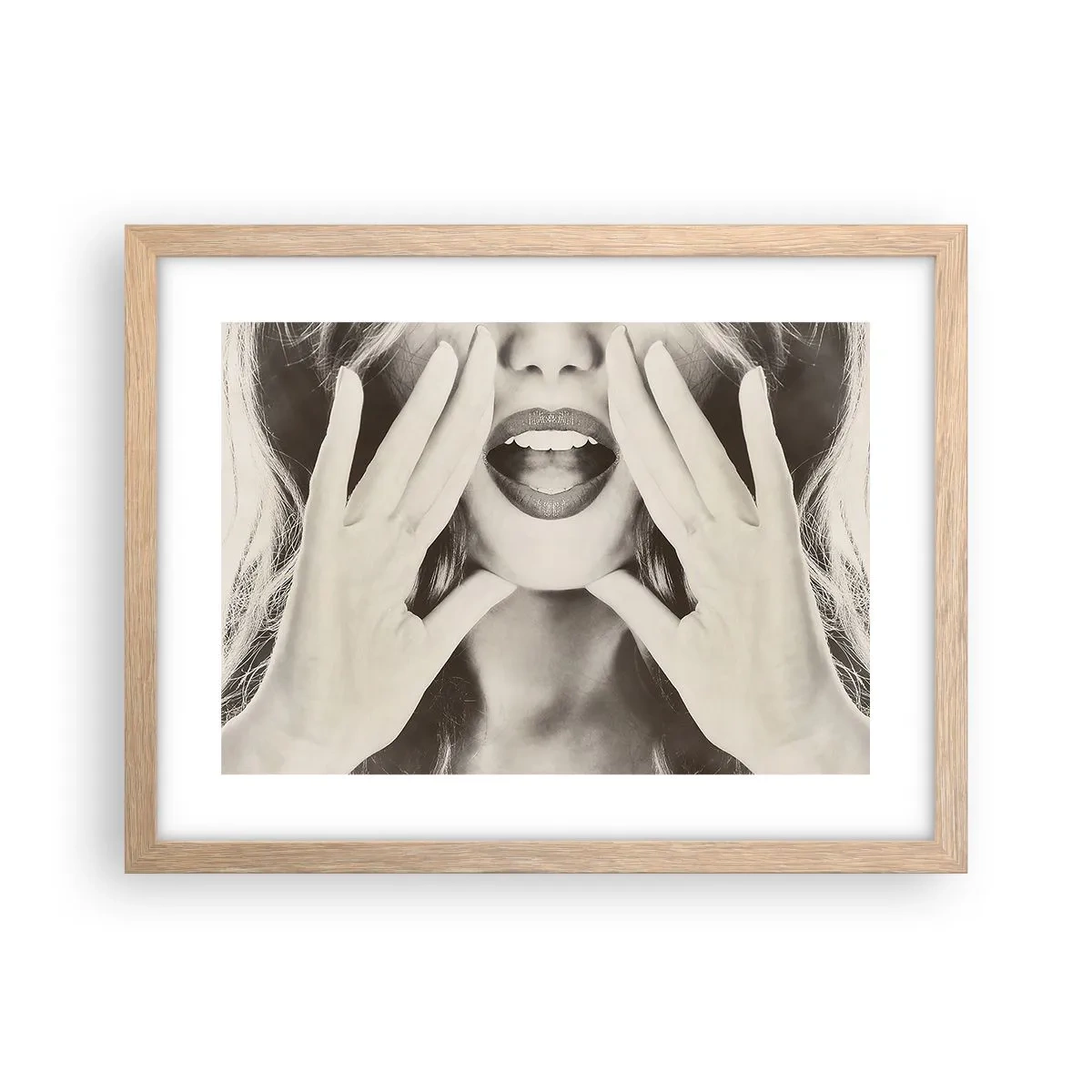 Plakát v rámu světlý dub - Už jdu! - 40x30 cm