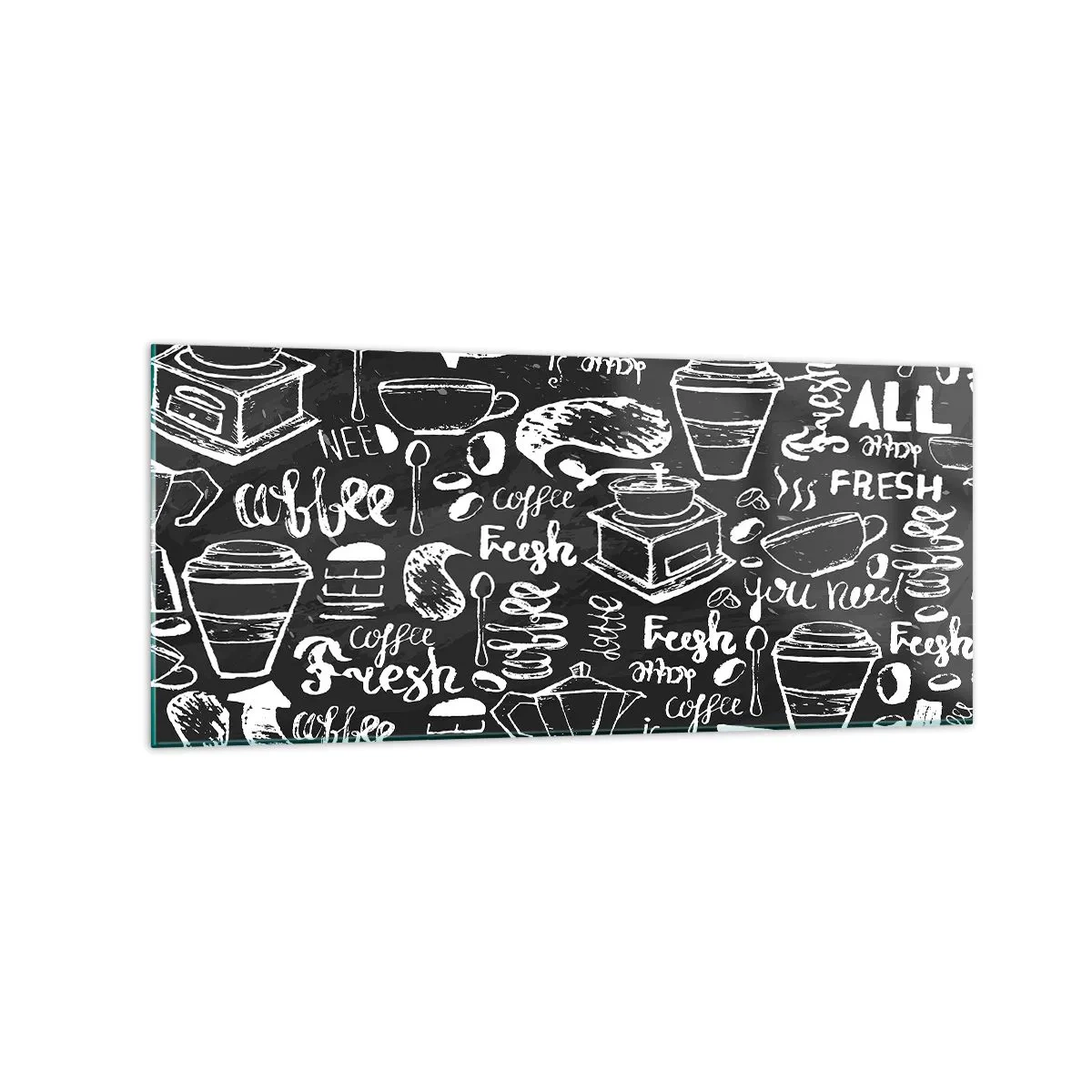 Obraz na skle - All you need is… - 120x50 cm