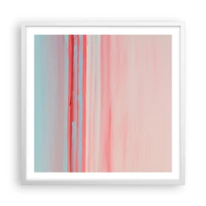 Plakát v bílém rámu - Abstrakce za úsvitu - 60x60 cm