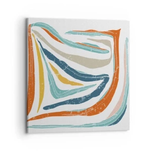 Obraz na plátně - Přátelsky usměvavá abstrakce - 70x70 cm