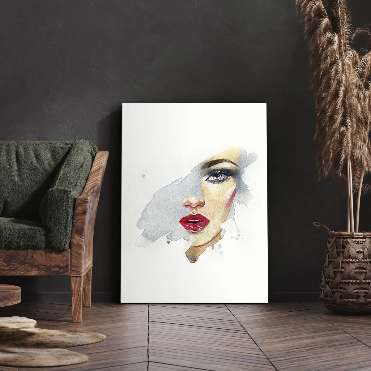Obraz na plátně - Odraz v kapce vody - 50x70 cm