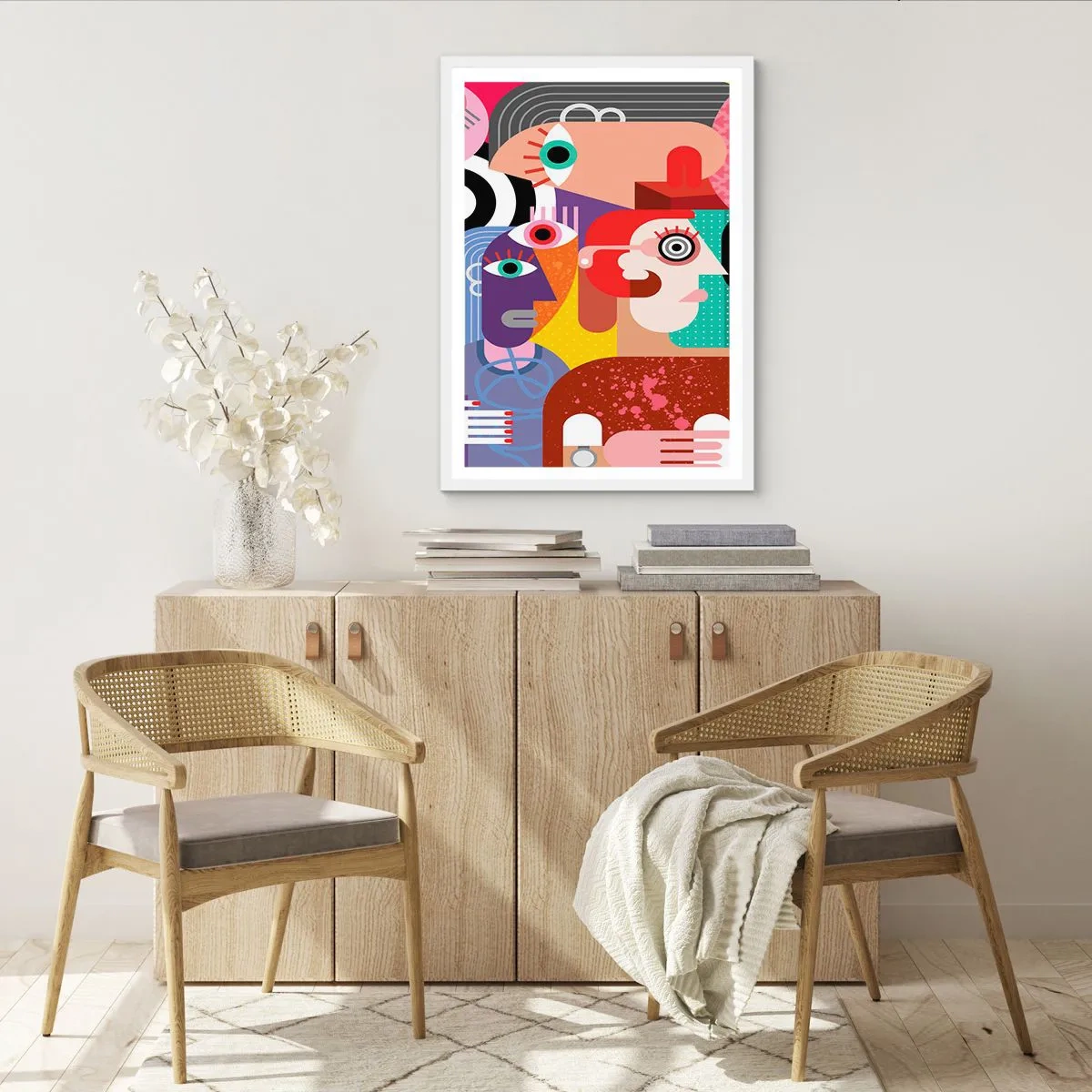 Plakát v bílém rámu - My od pána Picassa - 50x70 cm
