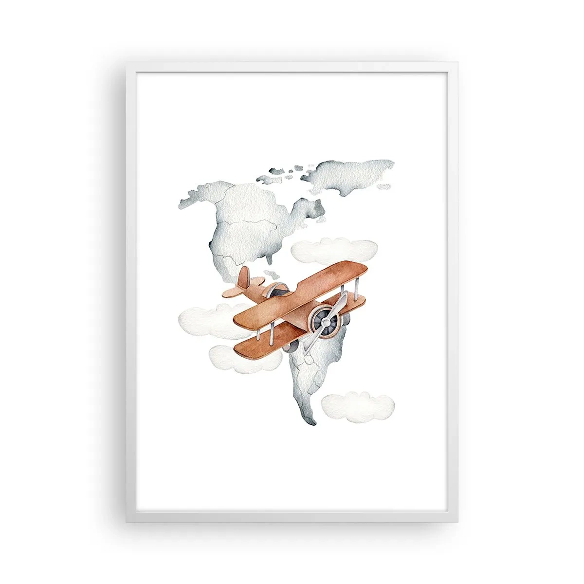 Plakát v bílém rámu - V průkopnickém duchu - 50x70 cm