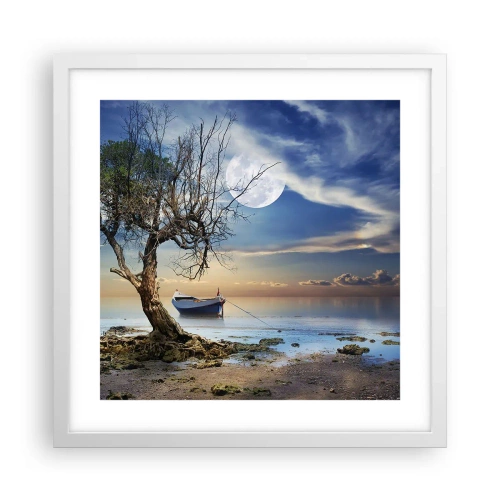 Plakát v bílém rámu - Je to konec nebo začátek? - 40x40 cm