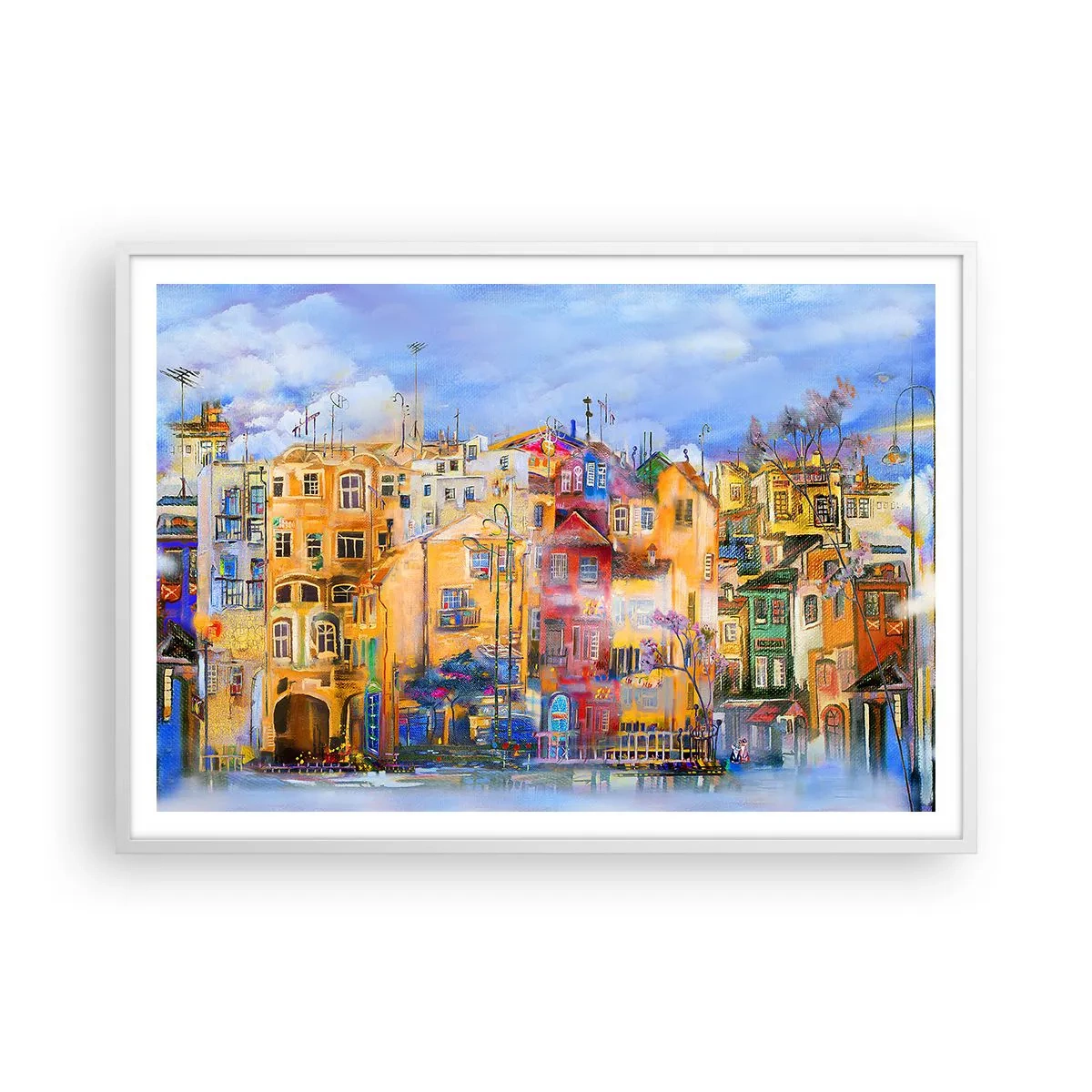 Plakát v bílém rámu - Jsme spolu - 100x70 cm