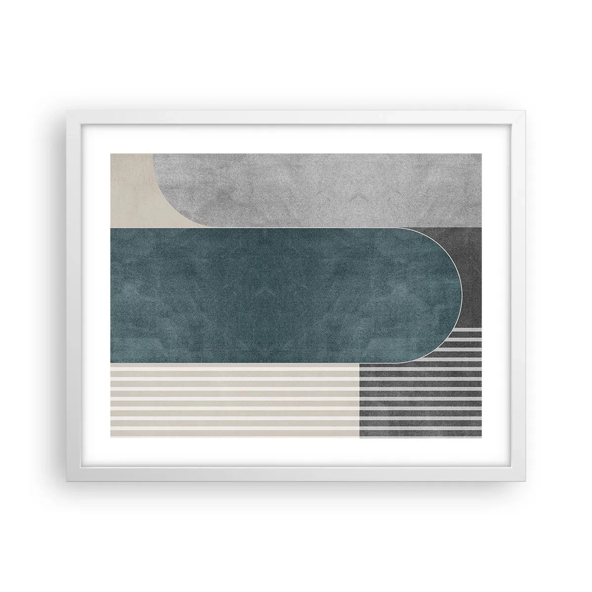 Plakát v bílém rámu - Kompozice na úrovni - 50x40 cm