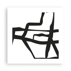 Plakát - Černobílá konstrukce - 40x40 cm