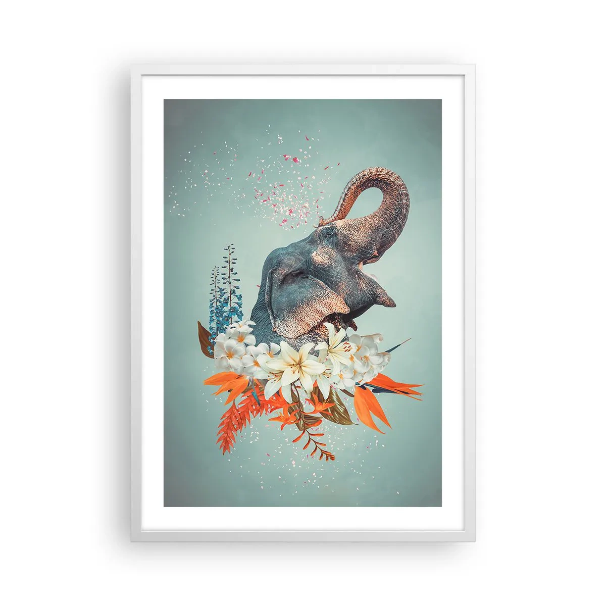 Plakát v bílém rámu - Řev radosti - 50x70 cm