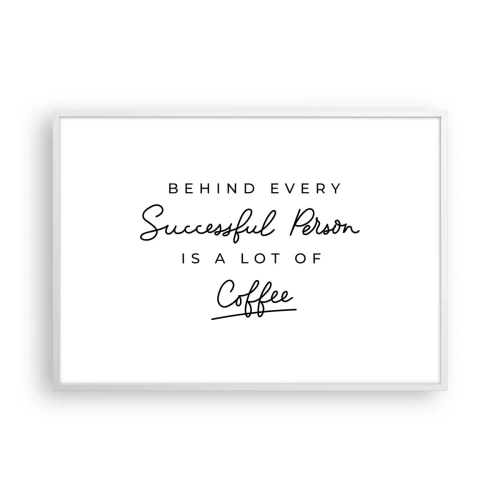 Plakát v bílém rámu - Tajemství úspěchu - 100x70 cm