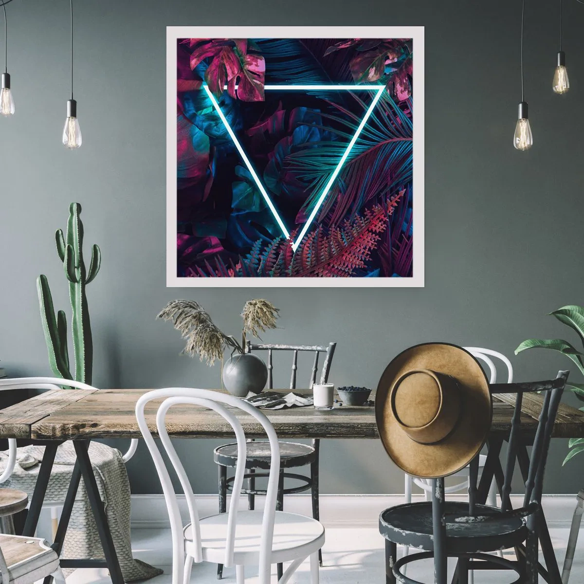Plakát - Zahrada v disco stylu - 50x50 cm