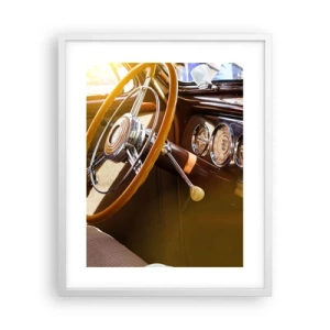 Plakát v bílém rámu - Závan luxusu z minulosti - 40x50 cm