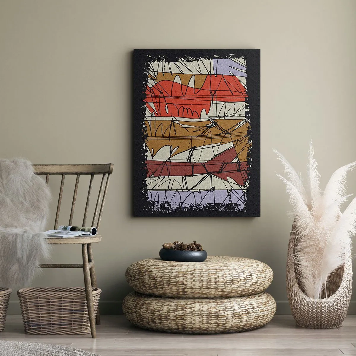 Obraz na plátně - Spontánní kompozice - 70x100 cm