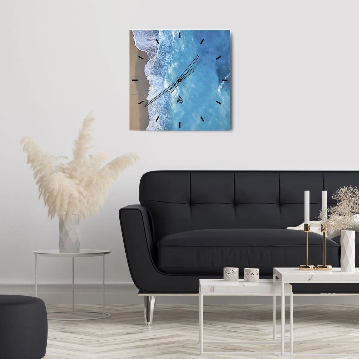 Nástěnné hodiny - Síla modři - 40x40 cm