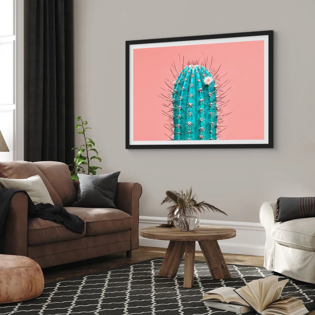 Plakát v černém rámu - Jen koukej - 70x50 cm