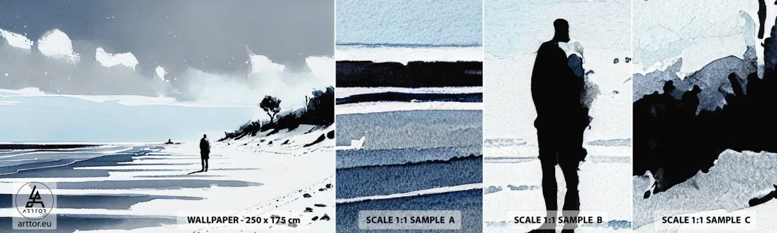 Fototapeta Vzorek Standard Eco - O samotě - Krajina, Pláž, Kus - 100x30 cm