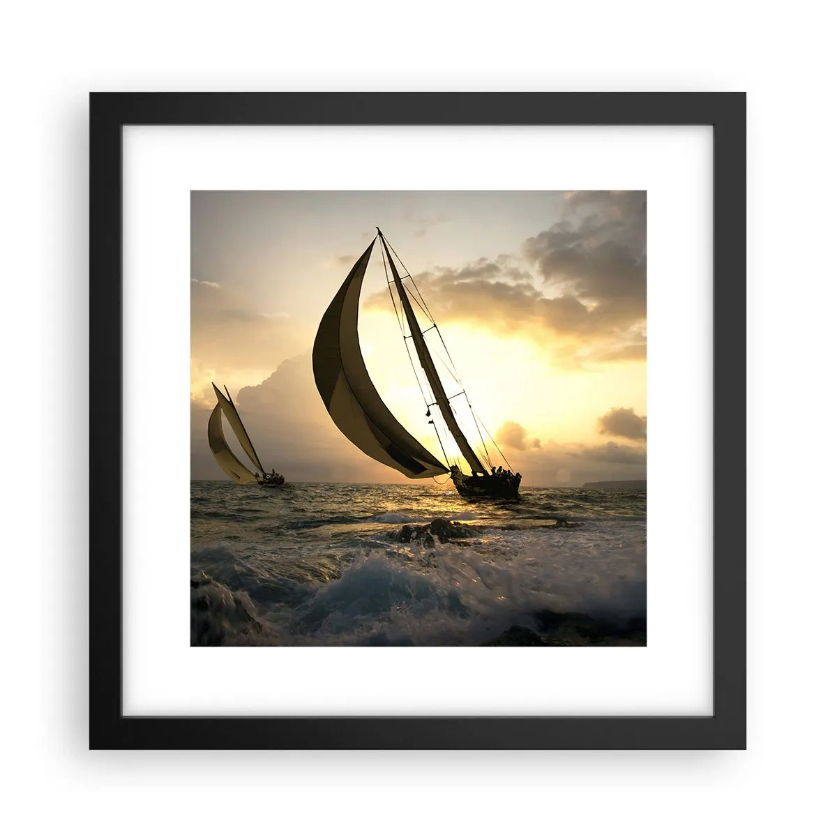 Plakát v černém rámu - S větrem a proti větru - 30x30 cm