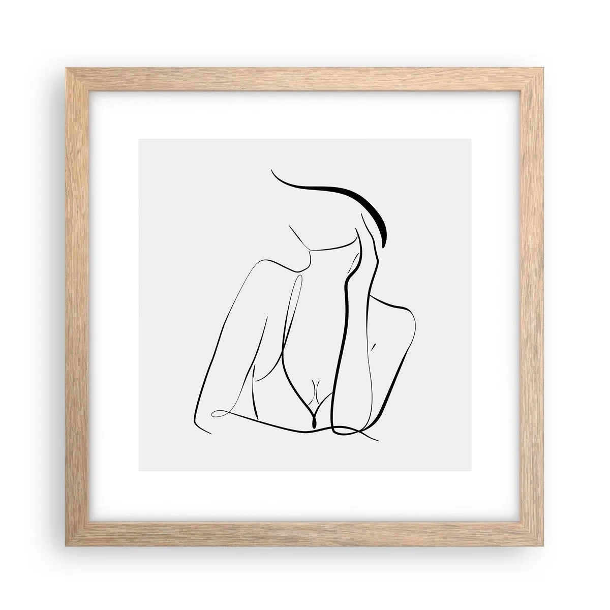 Plakát v rámu světlý dub - Na vlně snů - 30x30 cm