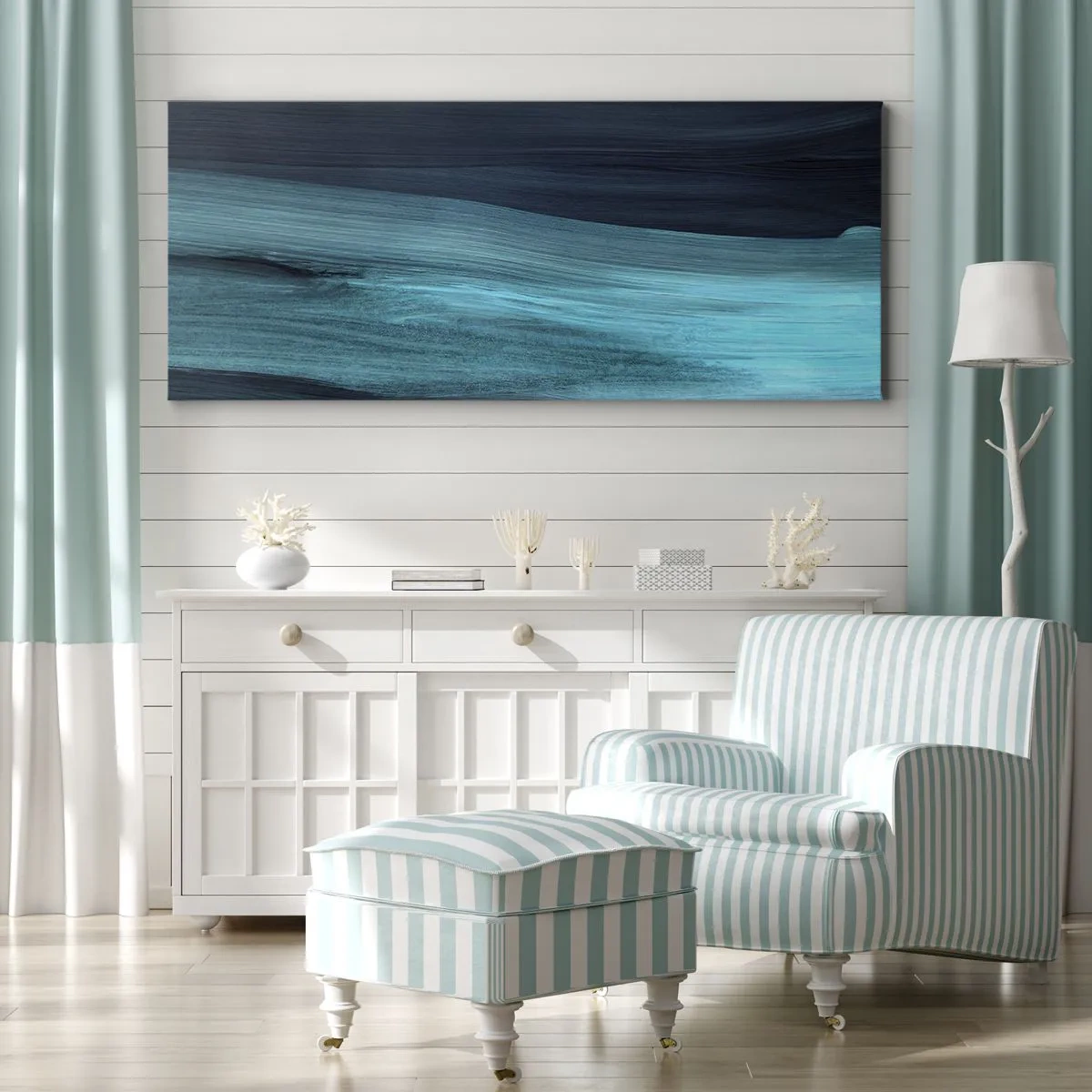 Obraz na plátně - Pluj s proudem - 100x40 cm