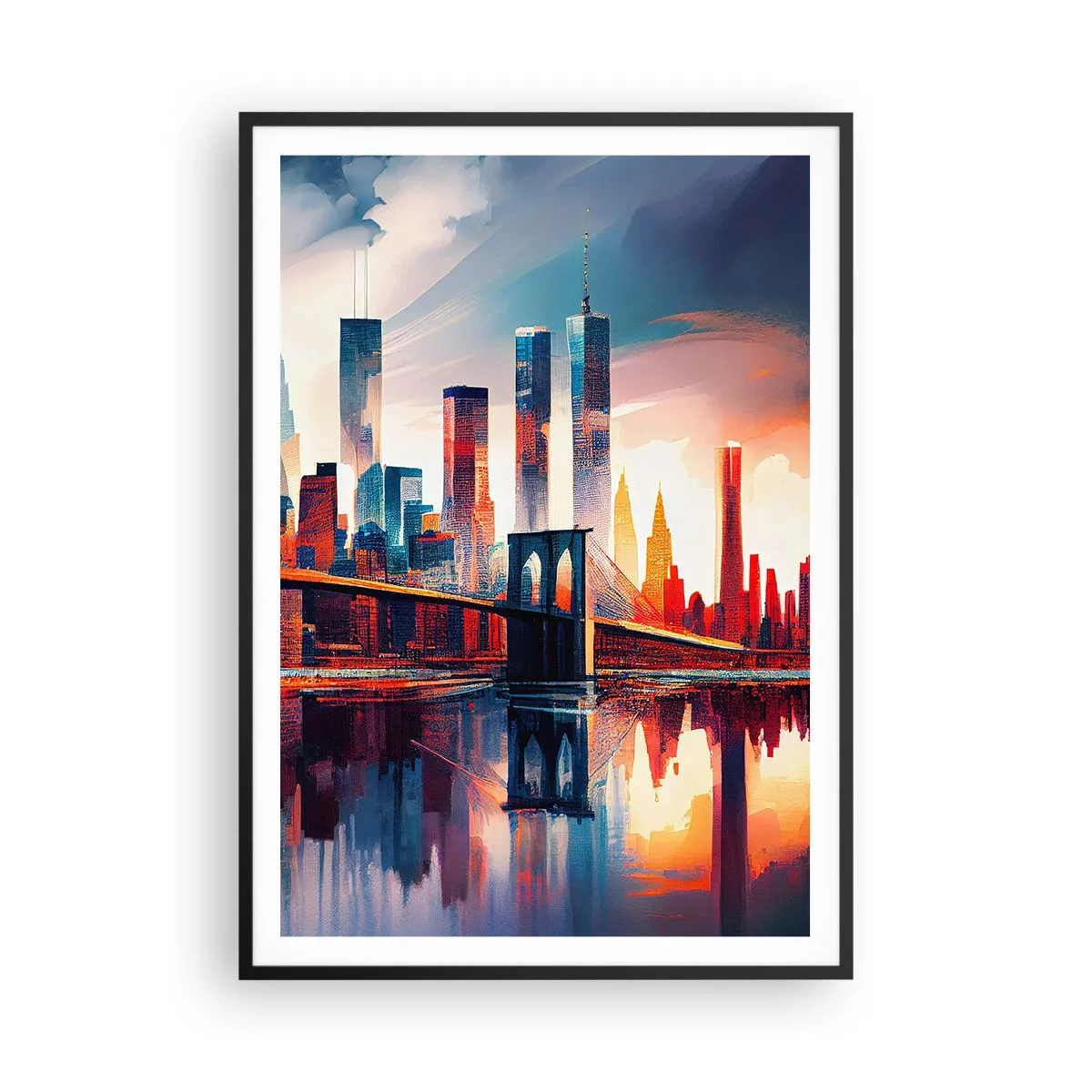 Plakát v černém rámu - Famózní New York - 70x100 cm