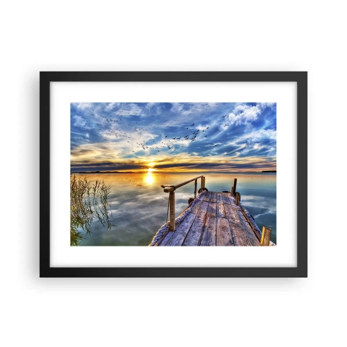 Plakát v černém rámu - Vítr jde odpočívat - 40x30 cm