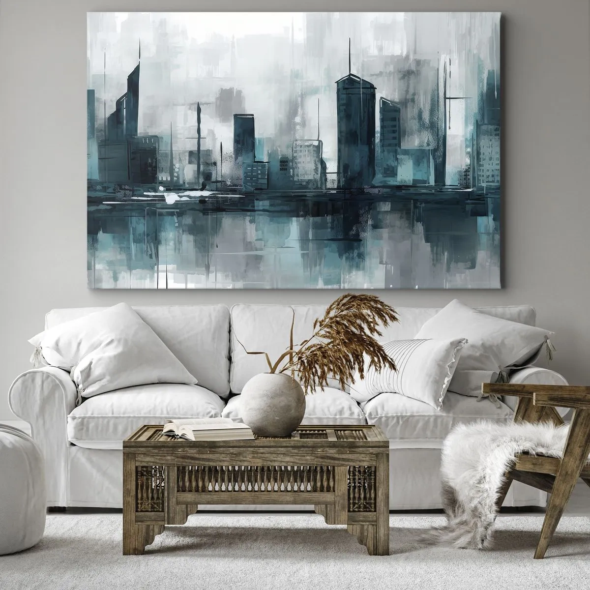 Obraz na plátně - Město v barvě deště - 70x50 cm
