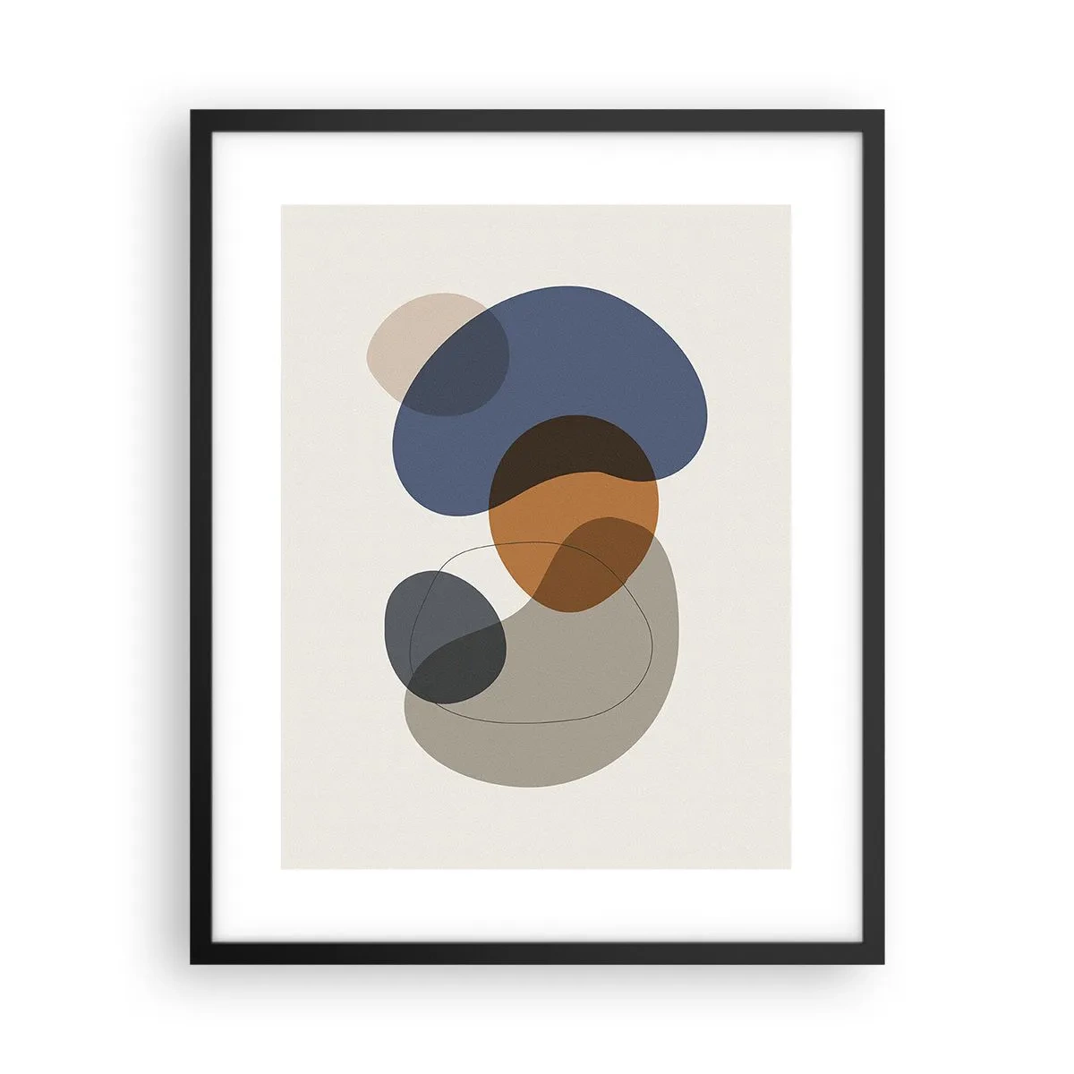 Plakát v černém rámu - Kapky barev - 40x50 cm