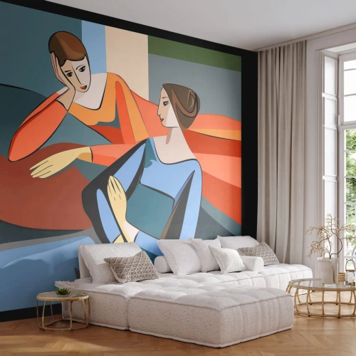 Fototapeta Premium Sand - Chvíle svěření - Kubismus, Portrét, Ženy - 150x105 cm