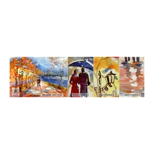 Vzor Fototapety Premium Sand - Společně k hranici času - Krajina, parkovací třída, Stromy - 100x30 cm
